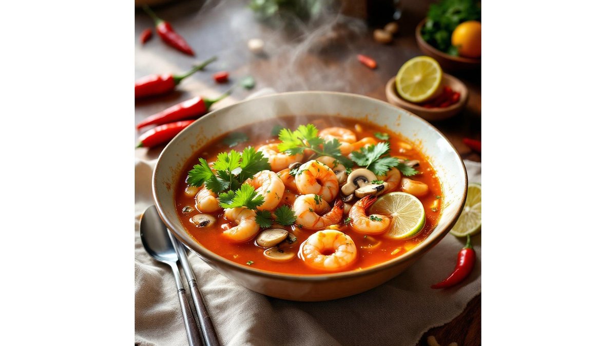 Supă tom yum cu creveți