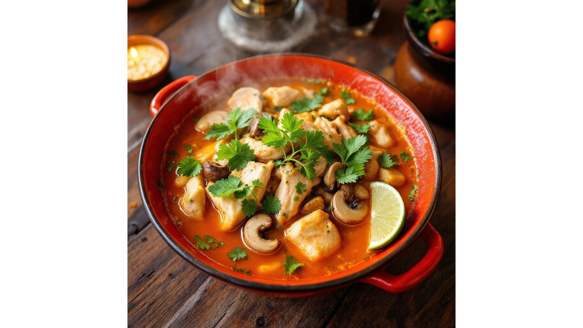 Supa tom yum cu pui