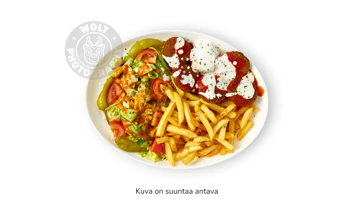 Falafel ranskalaisilla