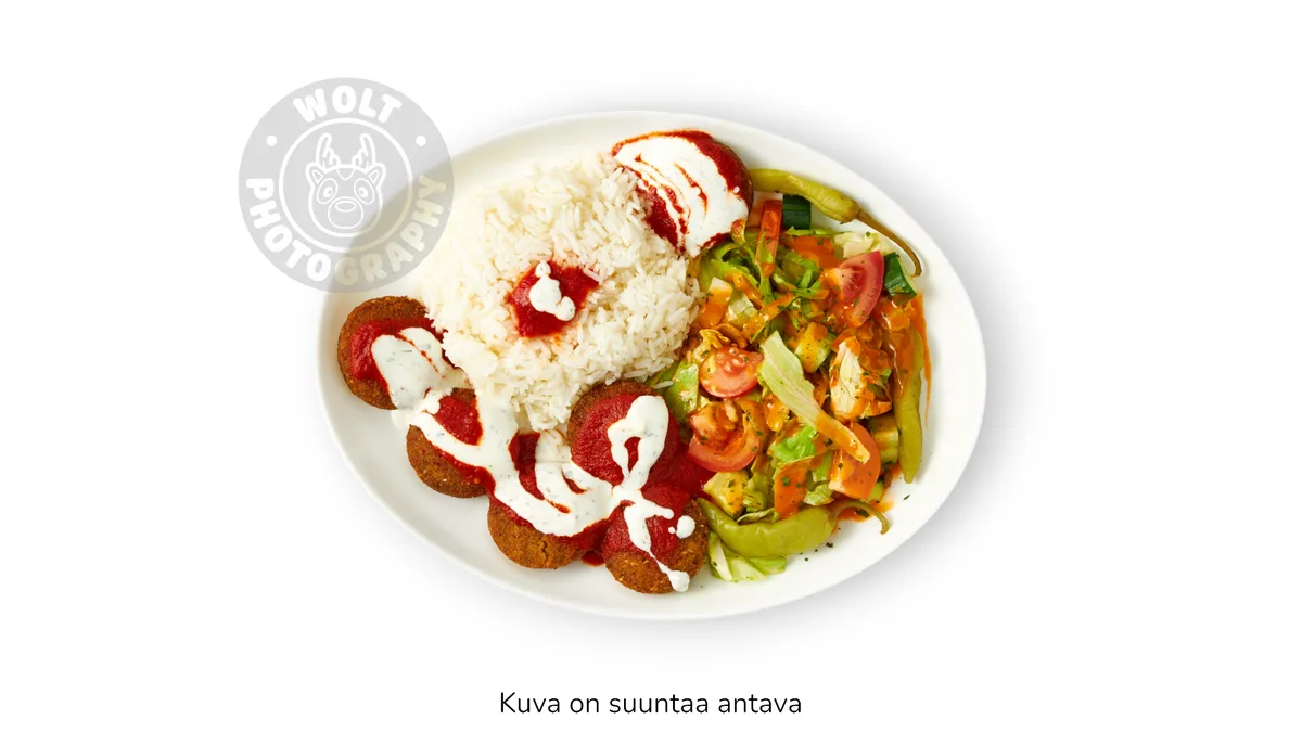 Falafel riisillä