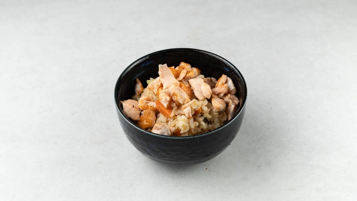 Chahan with salmon