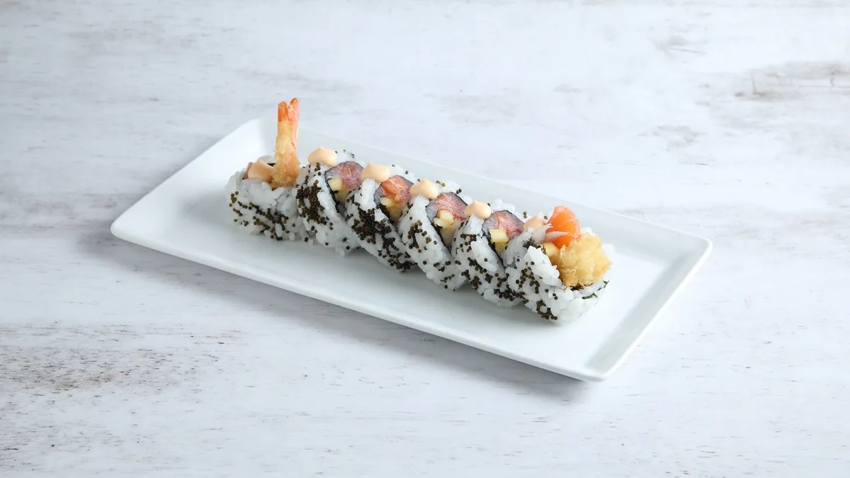 Salmon, Τuna and Shrimp Tempura