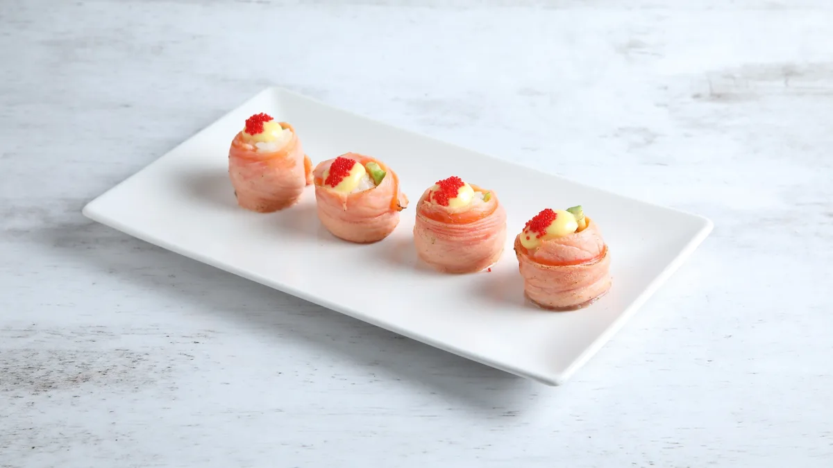 Torched Salmon Roses