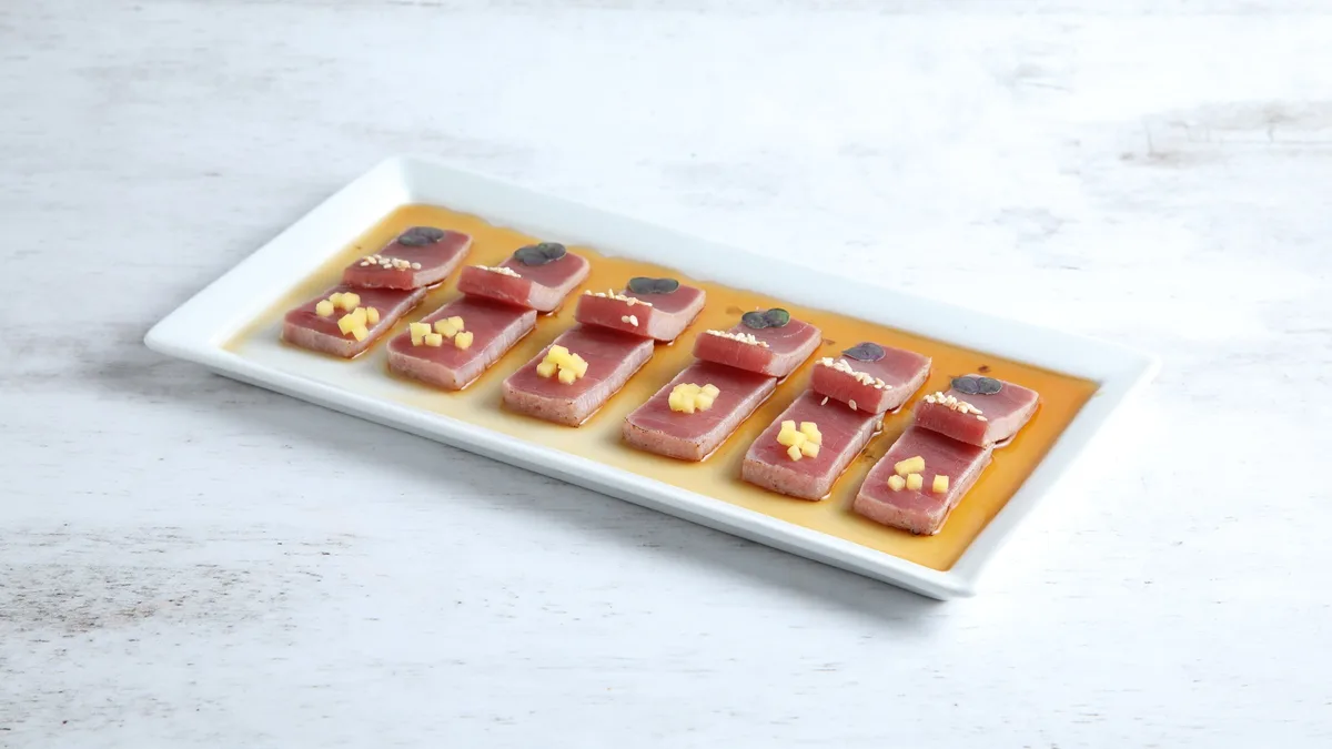 Tuna Tataki with Mango Ponzu Sauce