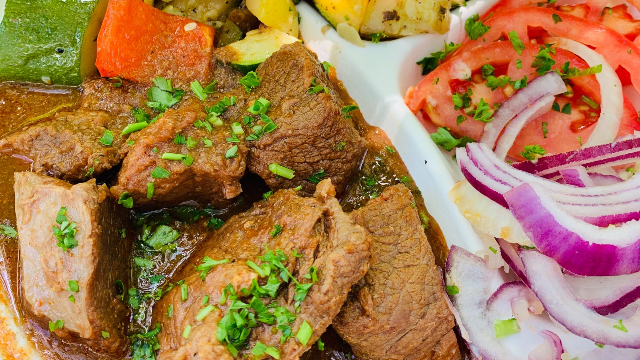 Greek Beef Stew Plate