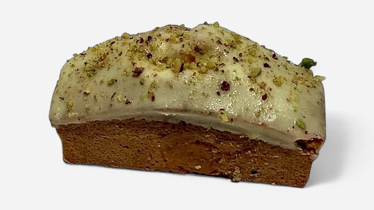 Financier Pistachio και Γκανάς Λευκής Σοκολάτας