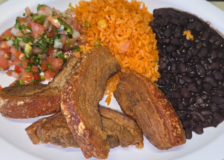 Pork Rind platter (plato de chicharron).