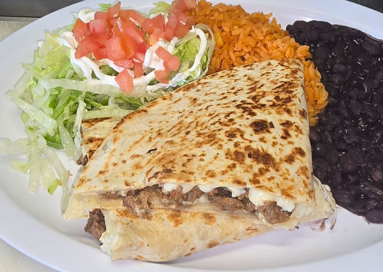 Quesadilla gringa platter