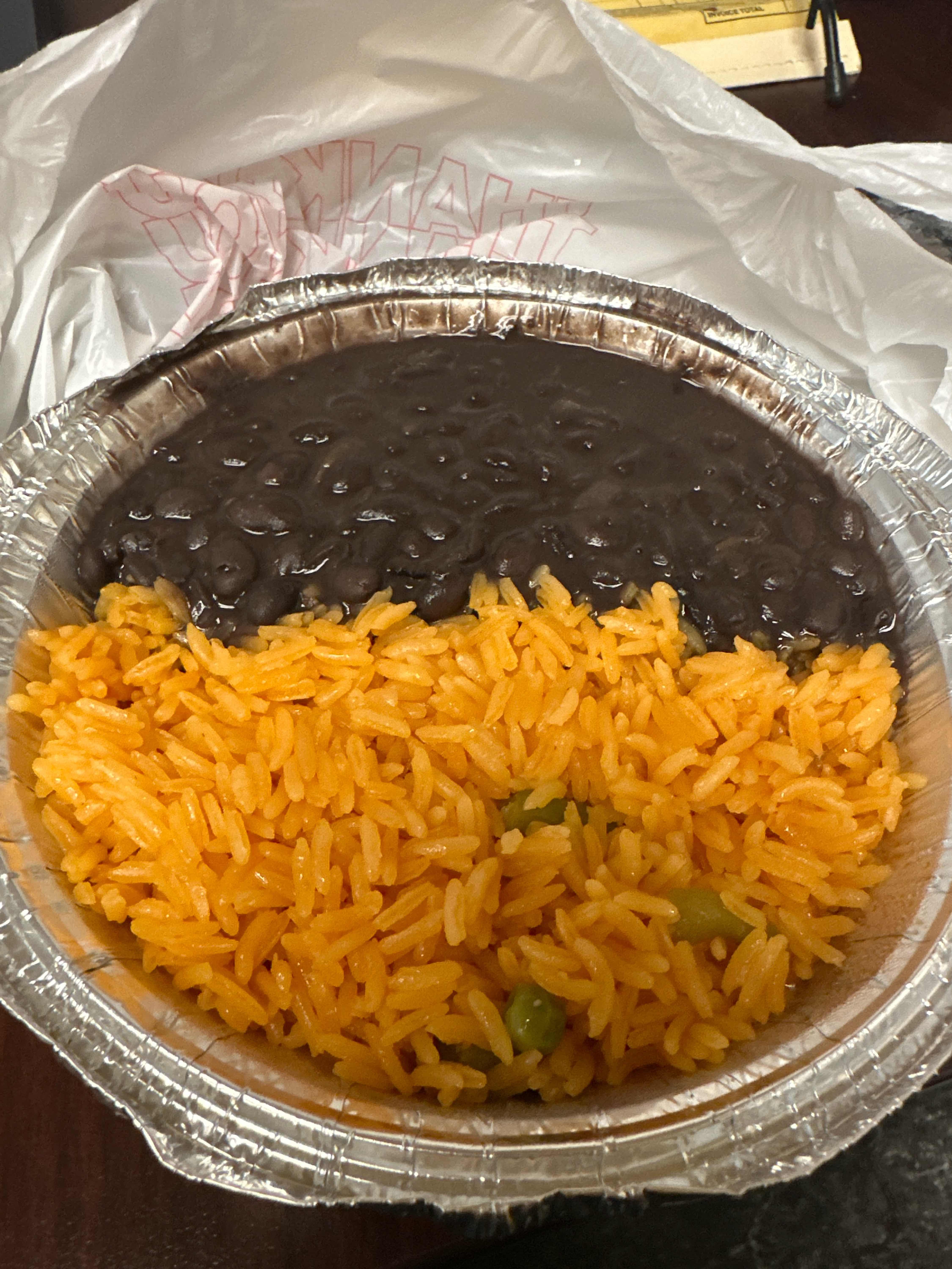 Rice and Beans (frijol con arroz).