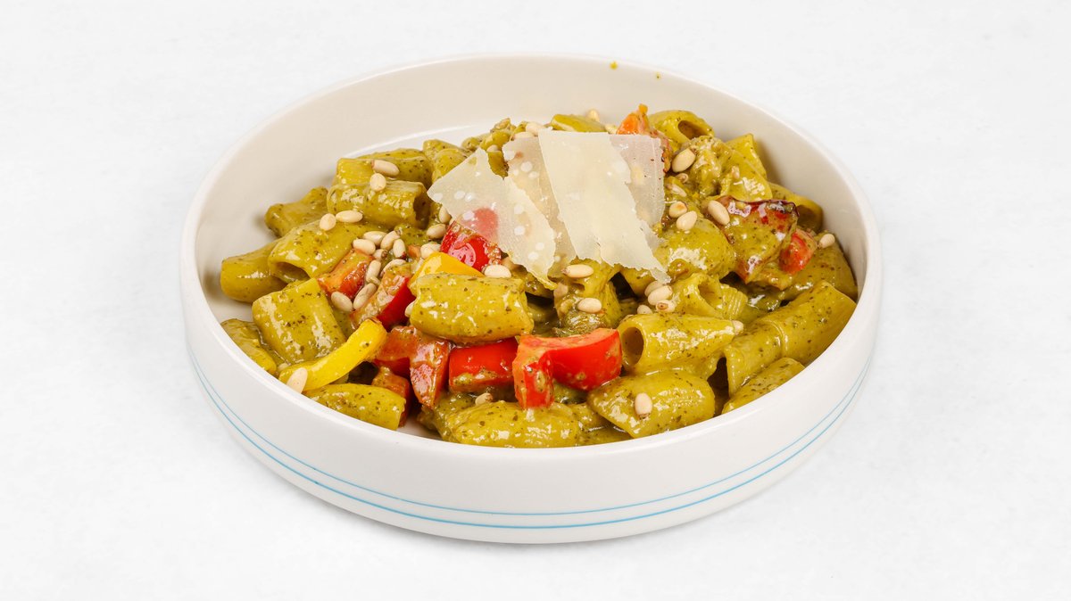 Rigatoni pesto genovese s piščancem