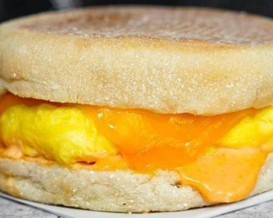 English Muffin, Egg, and Cheddar
