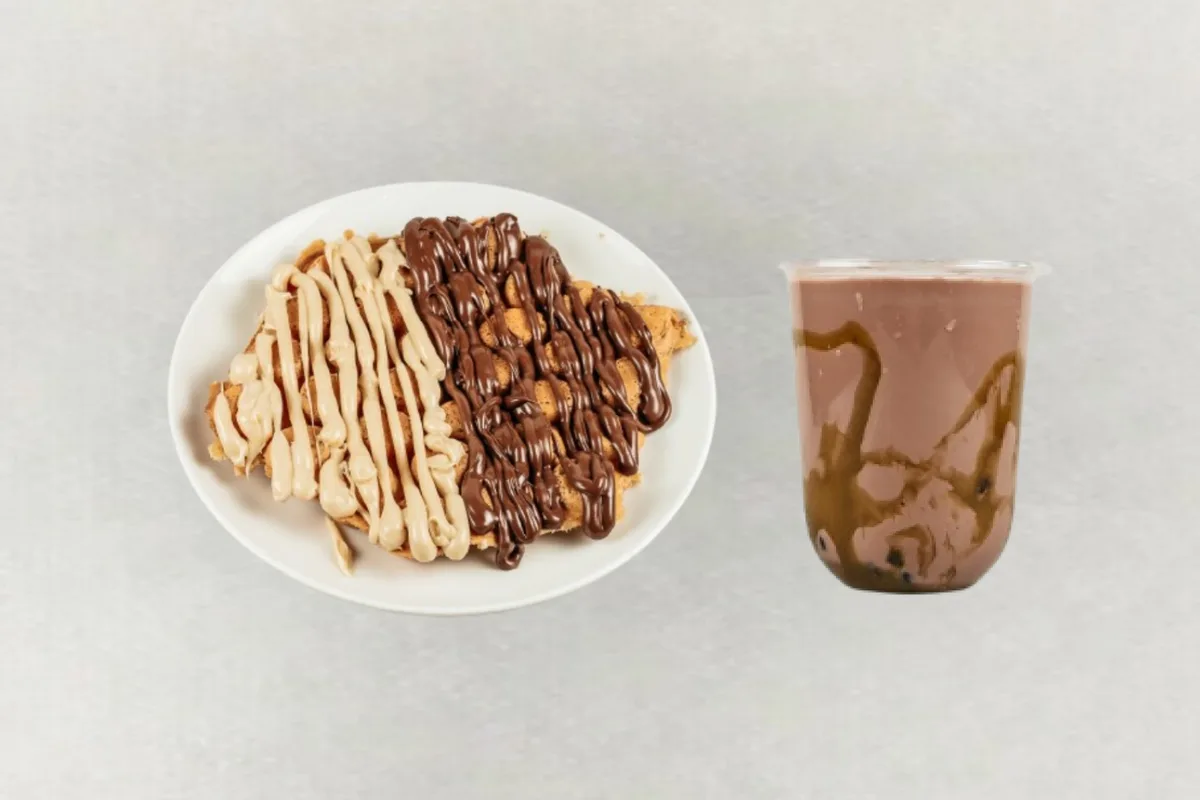 Waffle + mliječni bubble tea 0,5 l