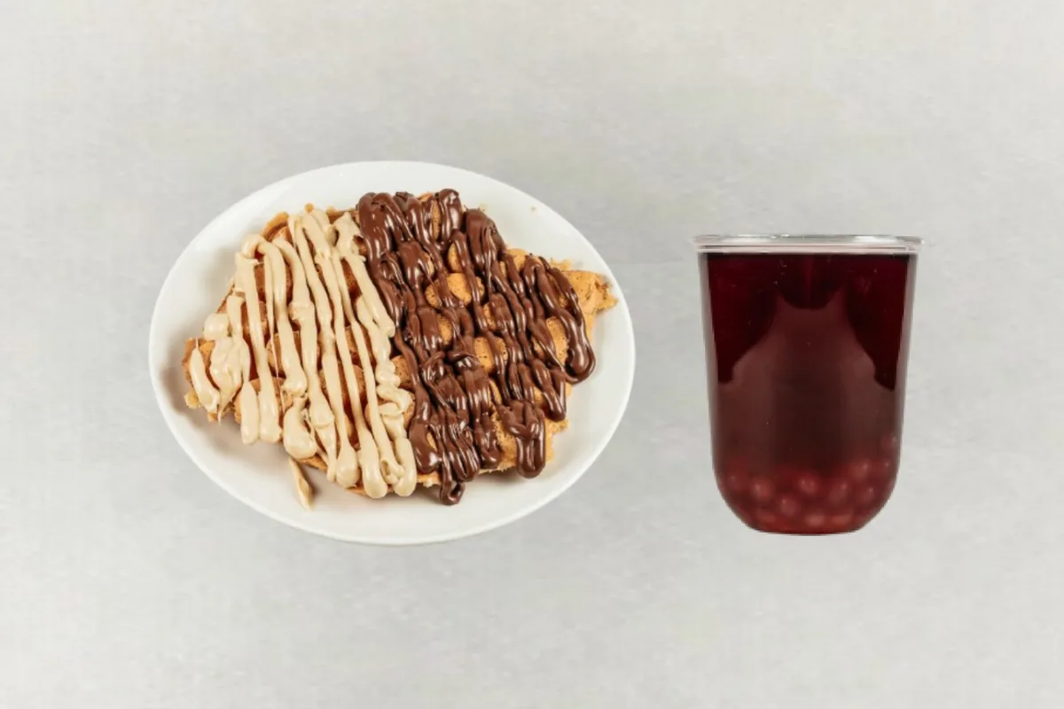 Waffle + voćni bubble tea 0,7 l