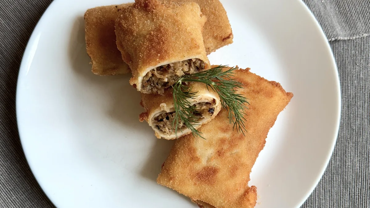Krokiety z kapustą i pieczarką