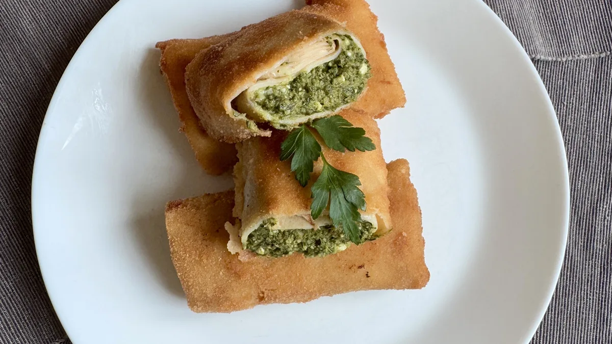 Krokiety ze szpinakiem i serem typu feta