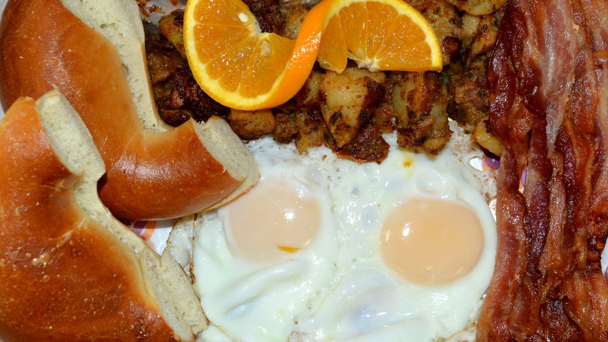 2 Eggs with Meat Platter
