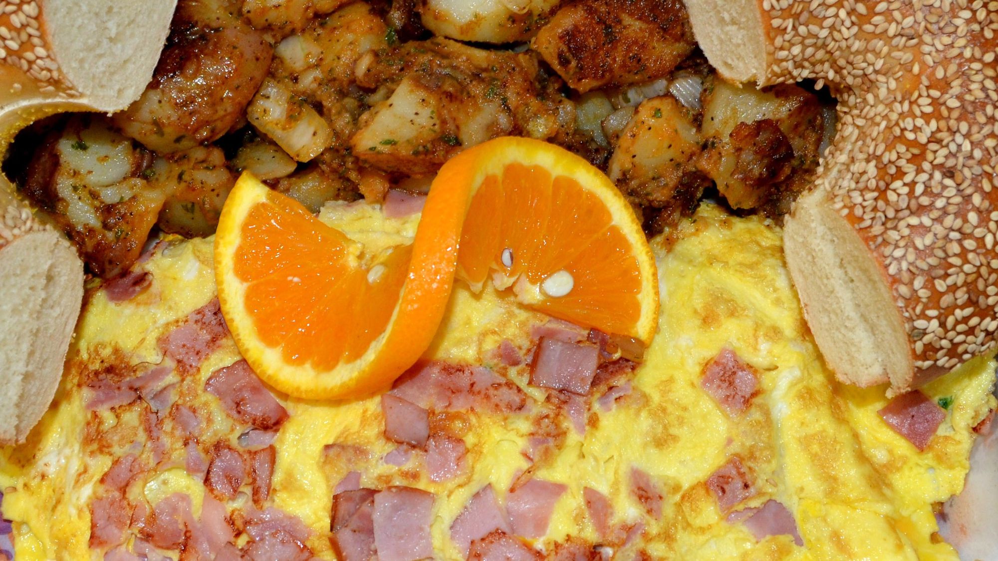 Breakfast Meat and Cheese Omelet