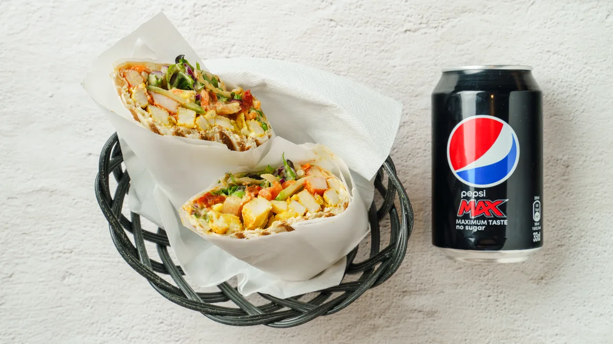 Wrap + sodavand menu