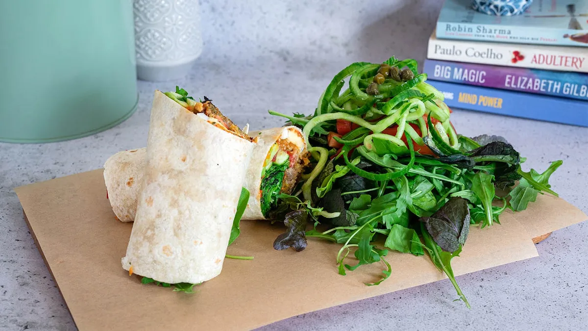 Vegan Flavored Hummus Wrap 🌱