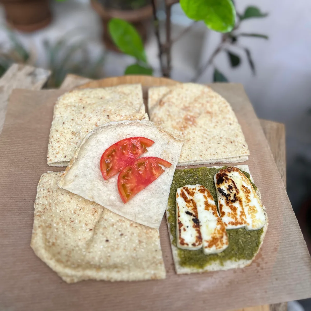 Haloumi pesto