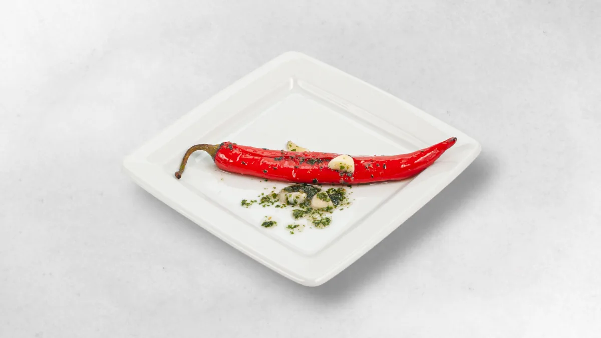 Scharfe gebratene Paprika