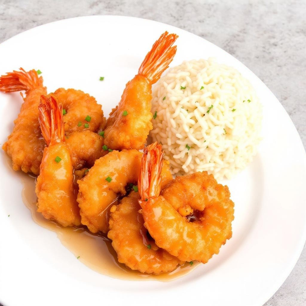 Camarones a la Miel con Acompañamiento