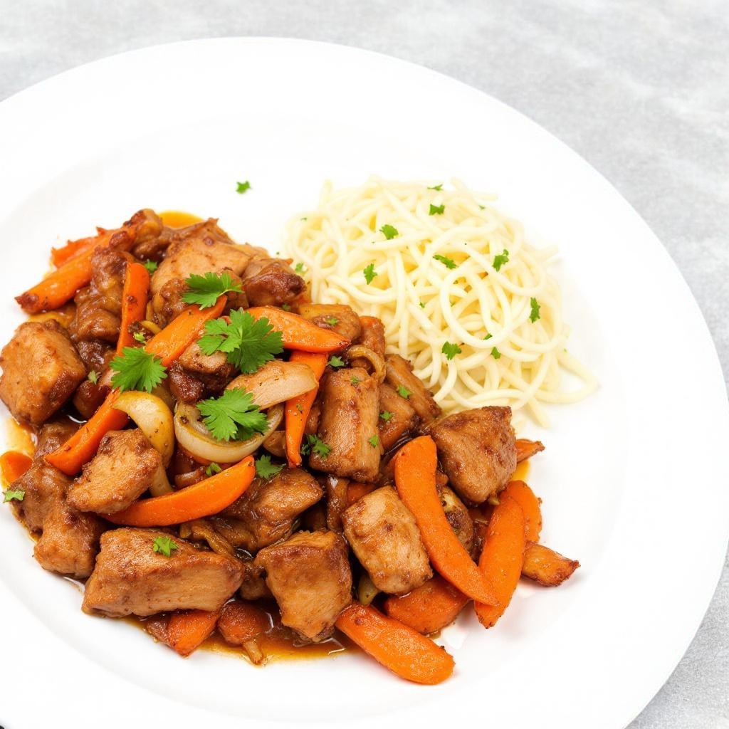 Fajita de Cerdo Salteado con Acompañamie