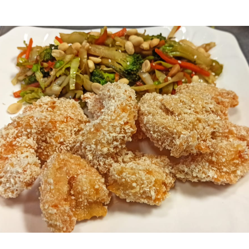 Pollo Tempura con Acompañamiento