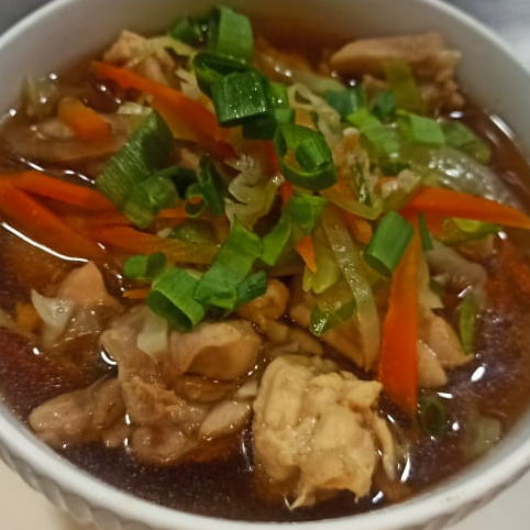 Sopa Fideo de Arroz con Vegetales