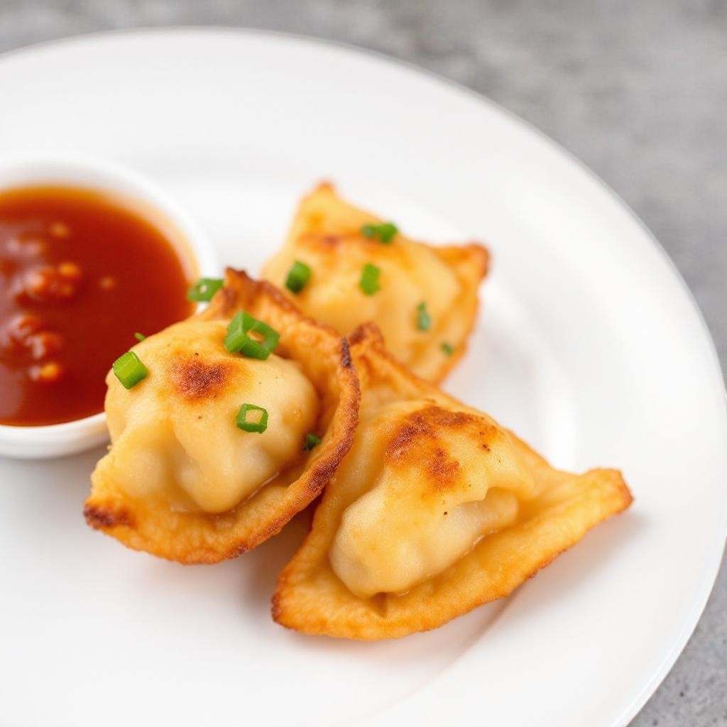 Trip de Wantan Peq con Salsa Agridulce