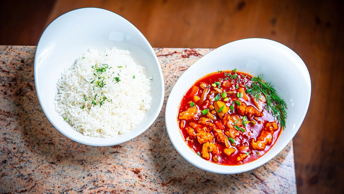 Magushapu kana + basmati riis