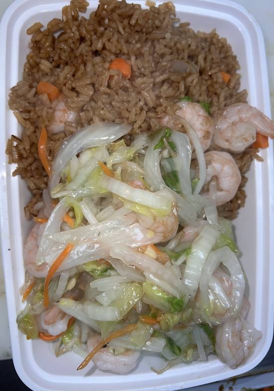 C02. Shrimp Chow Mein Combo-----C#虾炒面(晚餐）
