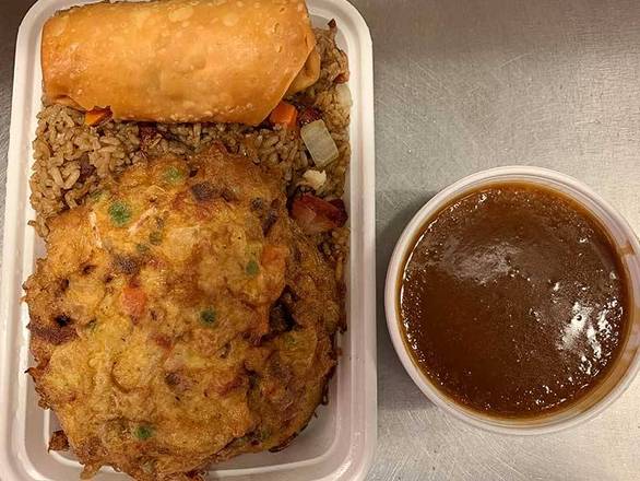 C03. Pork Egg Foo Young Combo---C#叉烧蓉蛋(晚餐）