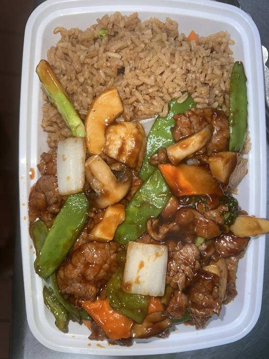 C24. Beef with Mixed Vegetable Combo---C#杂菜牛(晚餐