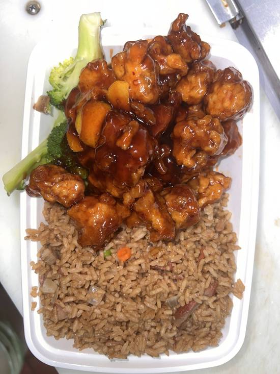 C35. Orange Chicken Combo—-C#陈皮鸡(晚餐