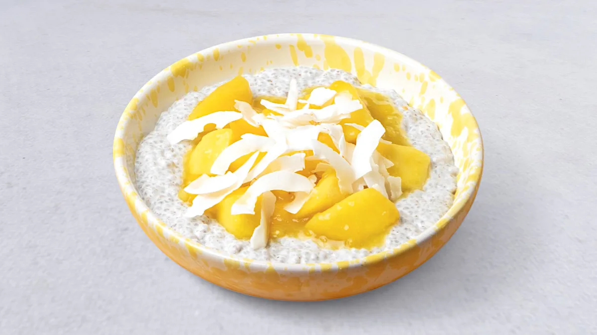 Coconut Mango and Chia Pudding