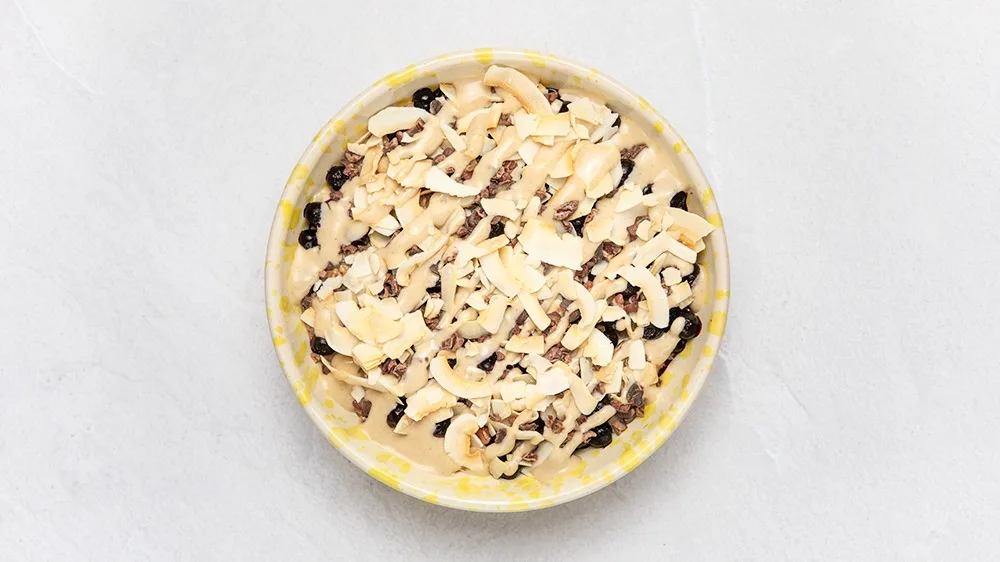 Flax And Chia PB Banana Overnight Oats