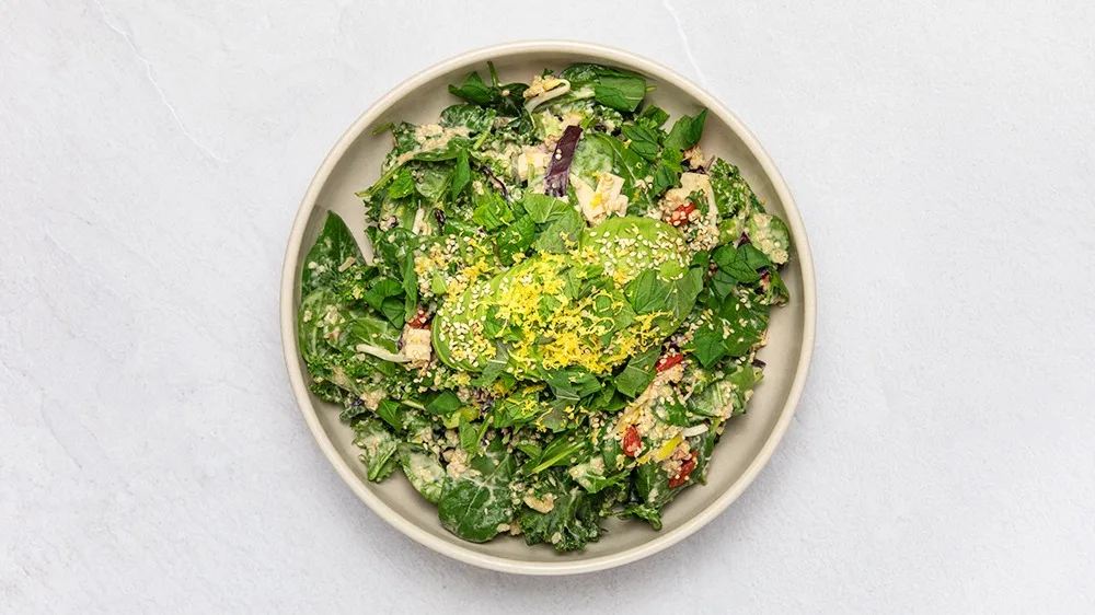 Miso Tahini Superfood Kale Salad