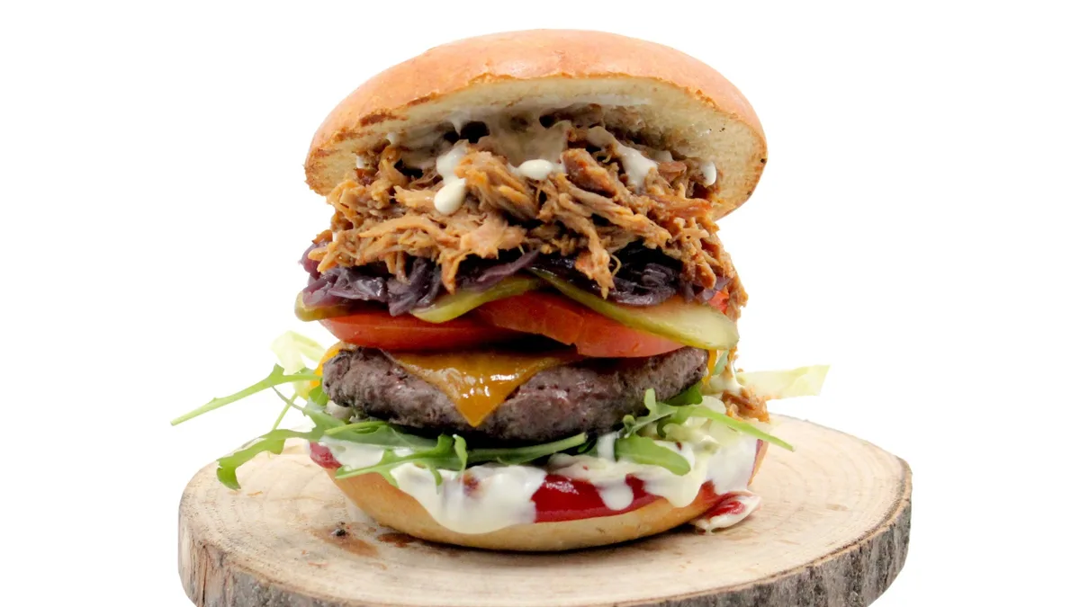 Pork and Beef Mega Burger