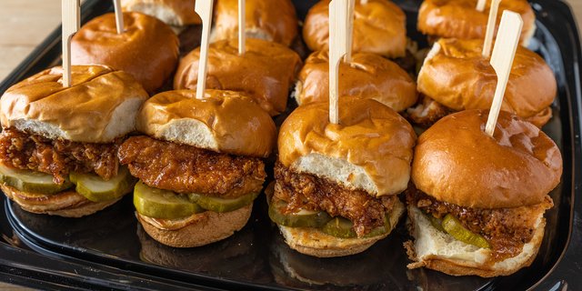 Hot Honey Chicken Sliders Platter