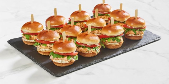 Salmon Sliders Platter