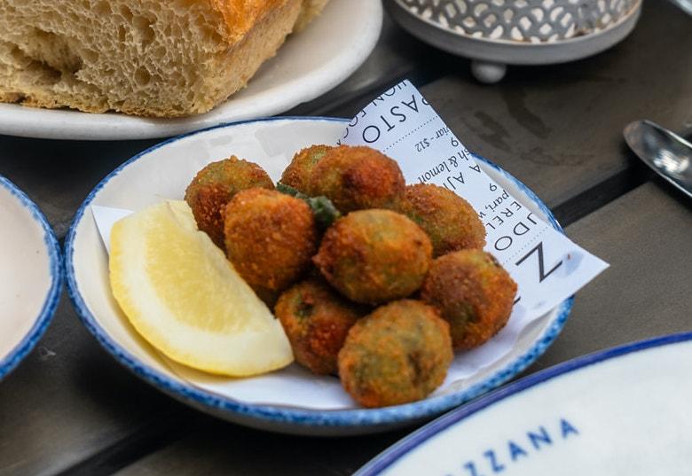'Nduja Stuffed Fried Olives**