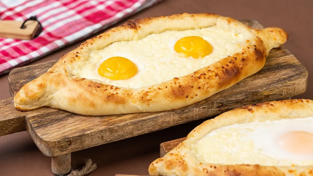 Adjarian Khachapuri with Two Eggs