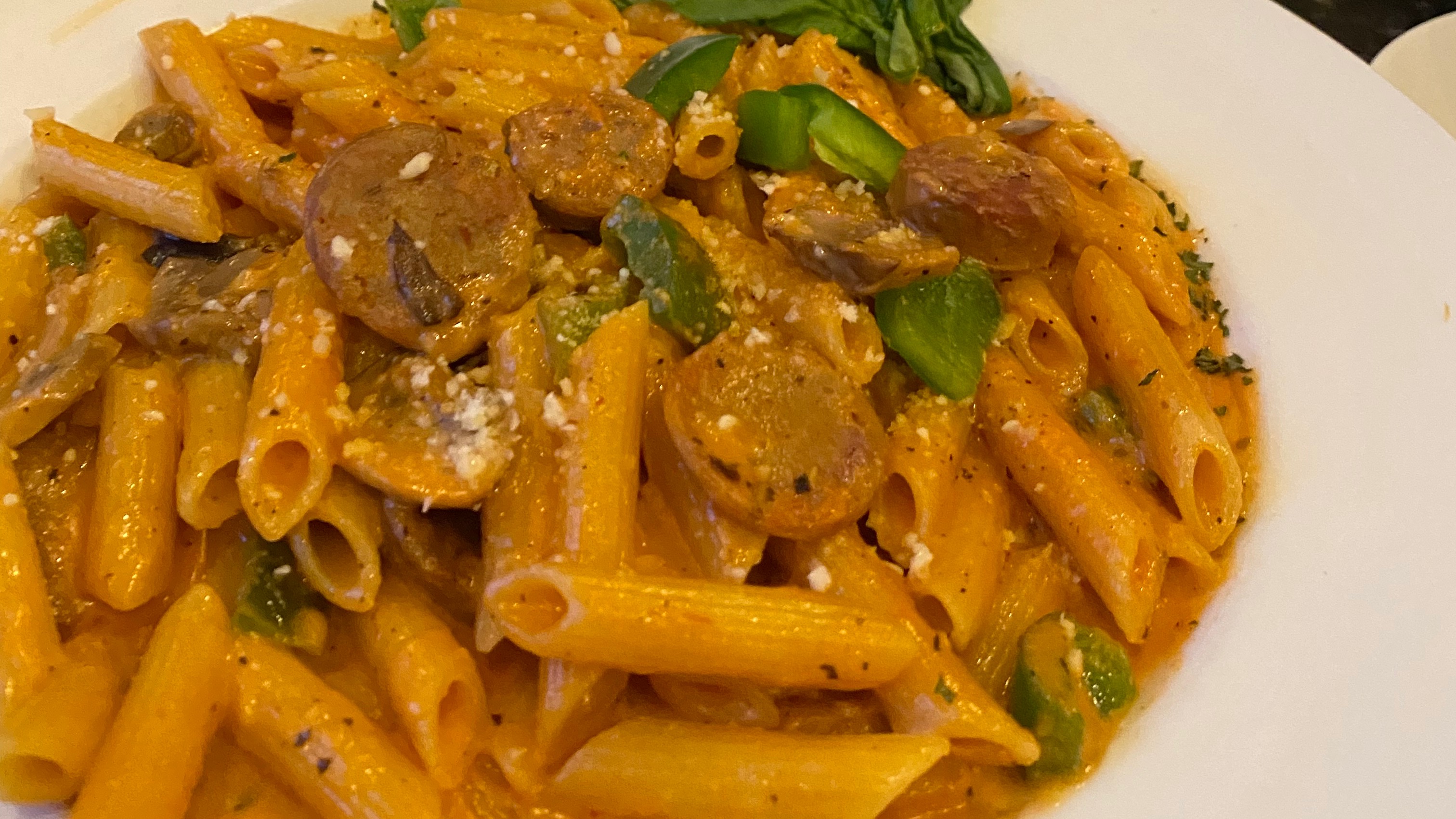 Penne Pasta in a Tomato Cream Sauce