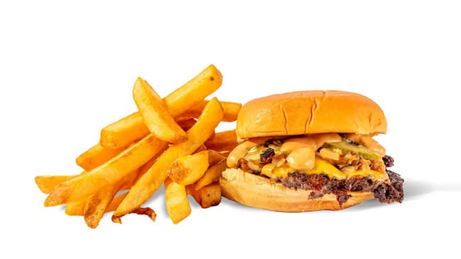 Smash Burger and French Fries