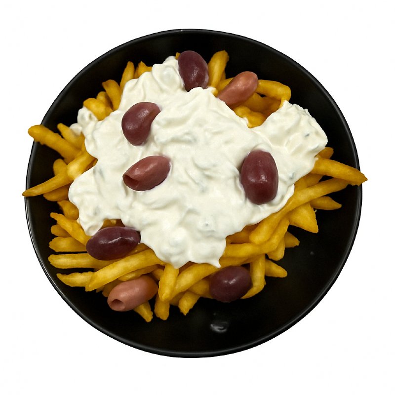 CARTOFI CU TZATZIKI SI MASLINE (NECONGELATI)