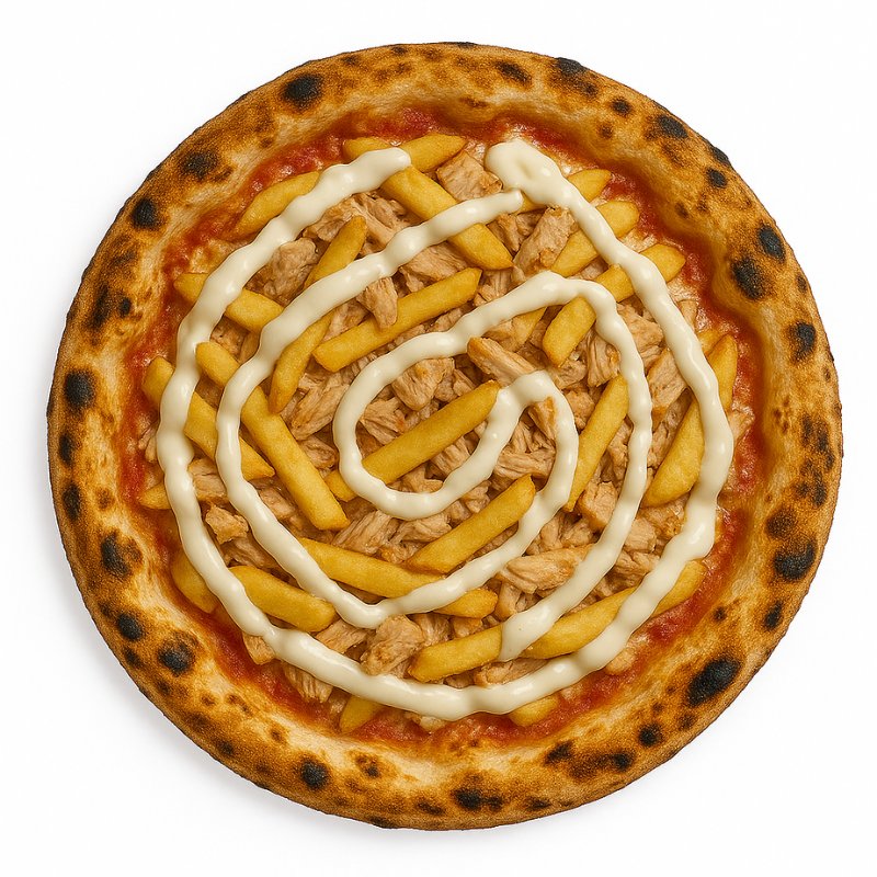PIZZA CHICKEN and FRIES Ø 50CM