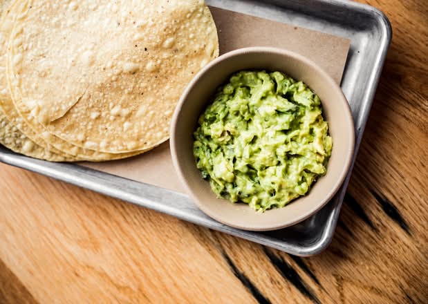 small guacamole + chips
