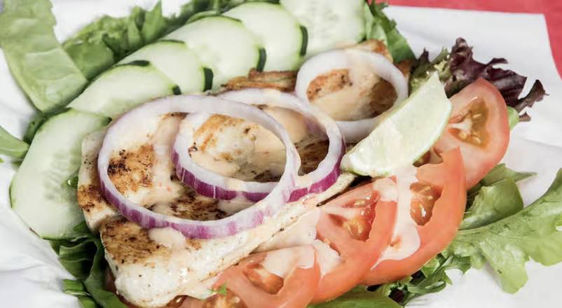 Grilled Basa Fish Salad