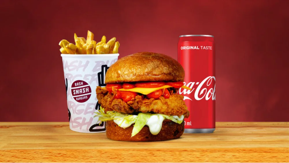 Buffalo crispy chicken + pomfrit + Coca cola 0.33l